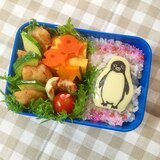 簡単海苔アート キャラ弁☆suicaのペンギン弁当